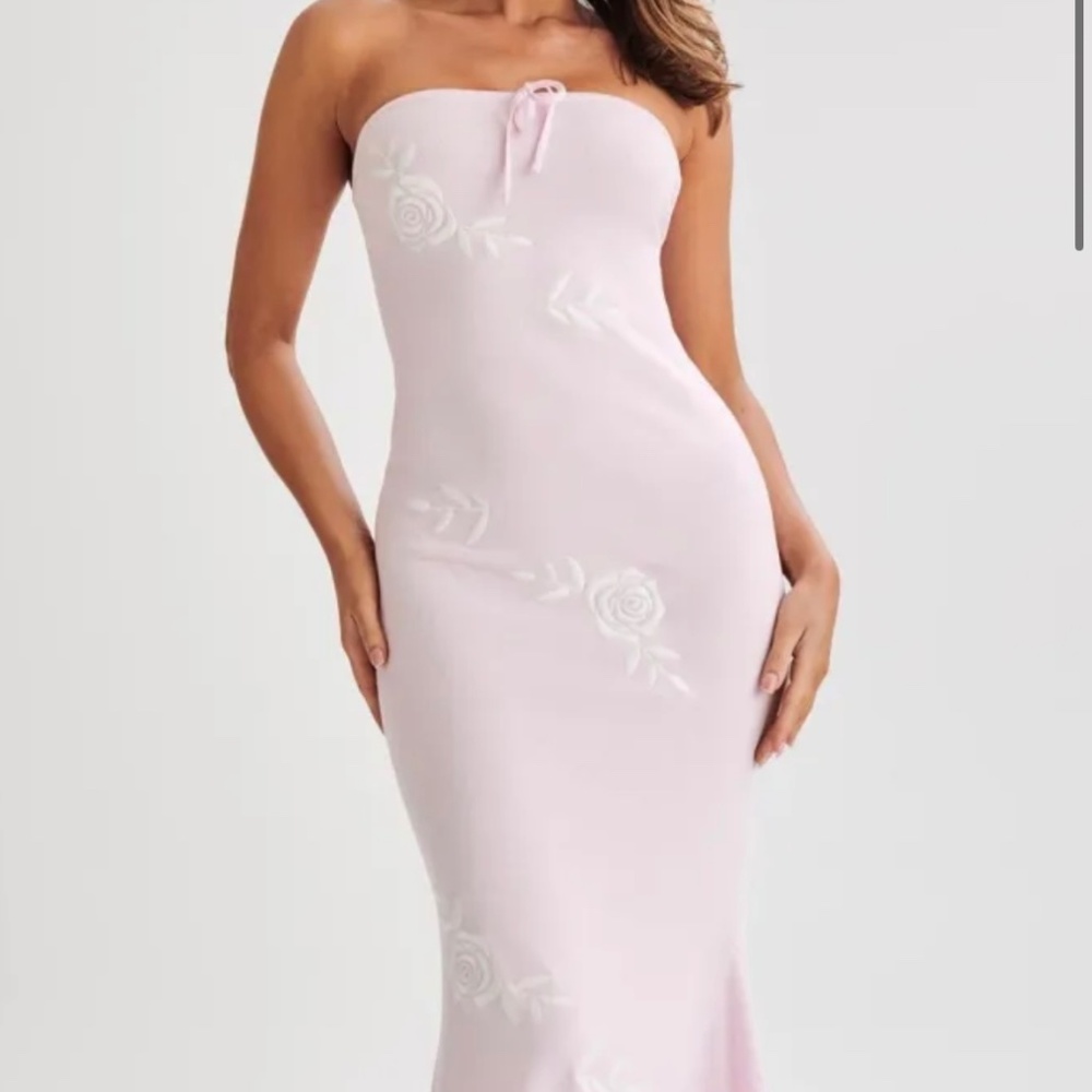 Meshki Lorelai Rose Knit Maxi Dress (Size Small)